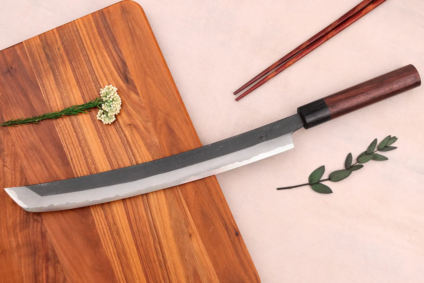 Couteau sakimaru 30cm japonais artisanal Wusaki Sakimaru BS1