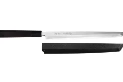 Couteau sakimaru takohiki japonais artisanal 27cm Sakai Takayuki Byakko manche en ébène + étui