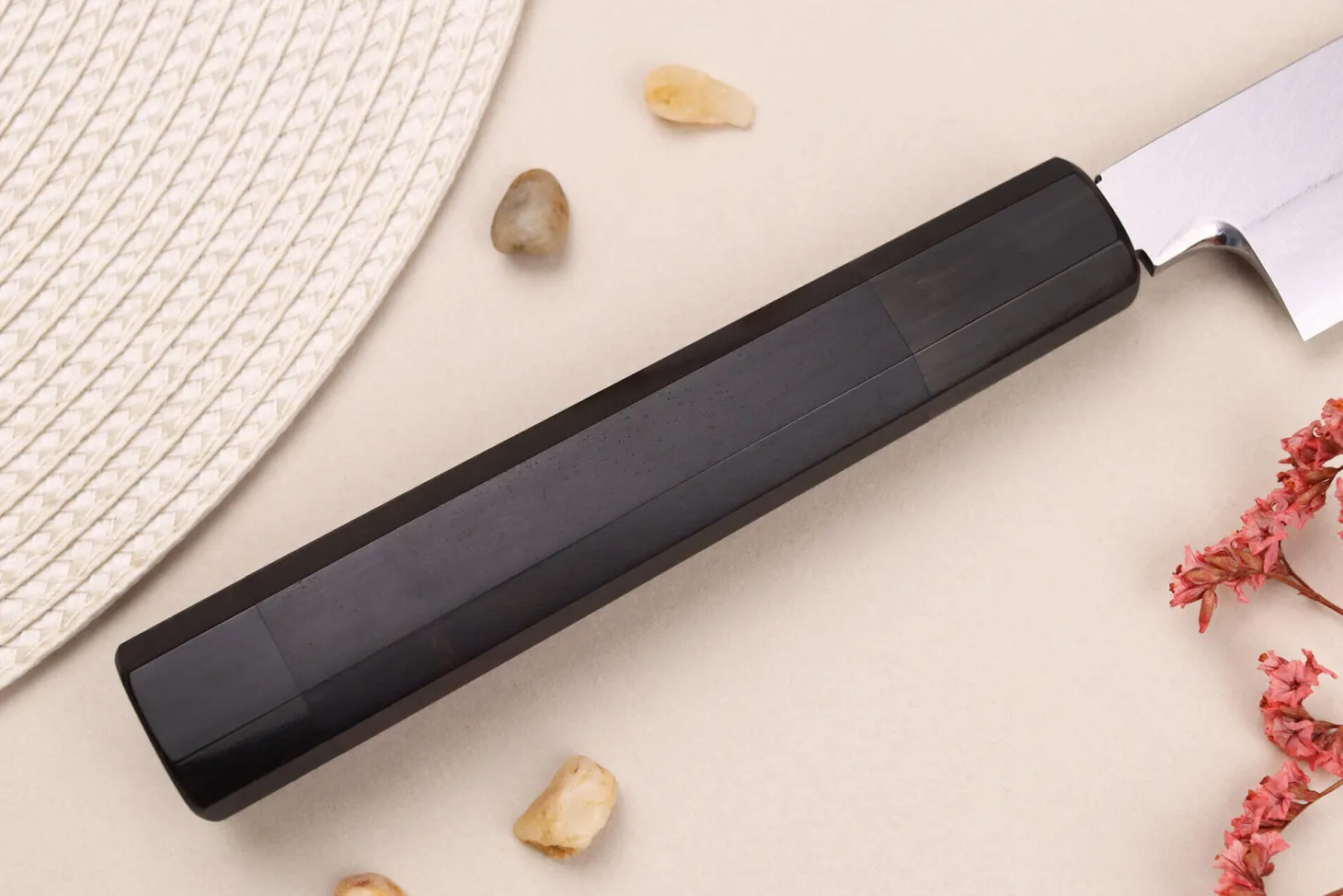 Couteau sakimaru takohiki japonais artisanal 30cm Sakai Takayuki Byakko manche en ébène + étui