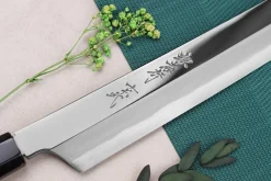 Couteau sakimaru yanagiba 30cm japonais artisanal Sakai Takayuki Genbu