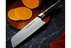 Couteau santoku alvéolé 18cm 32 Dumas Signature manche en micarta