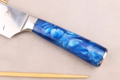 Couteau santoku alvéolé 17cm Kutoyama Blue Wave
