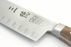 Couteau santoku alvéolé Güde Alpha Olive 18cm en acier forgé