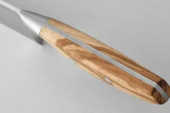 Couteau Santoku alvéolé Wüsthof Amici forgé 17cm en bois d'olivier
