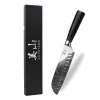 Couteau santoku 17cm alvéolé Kutoyama Black Pakka