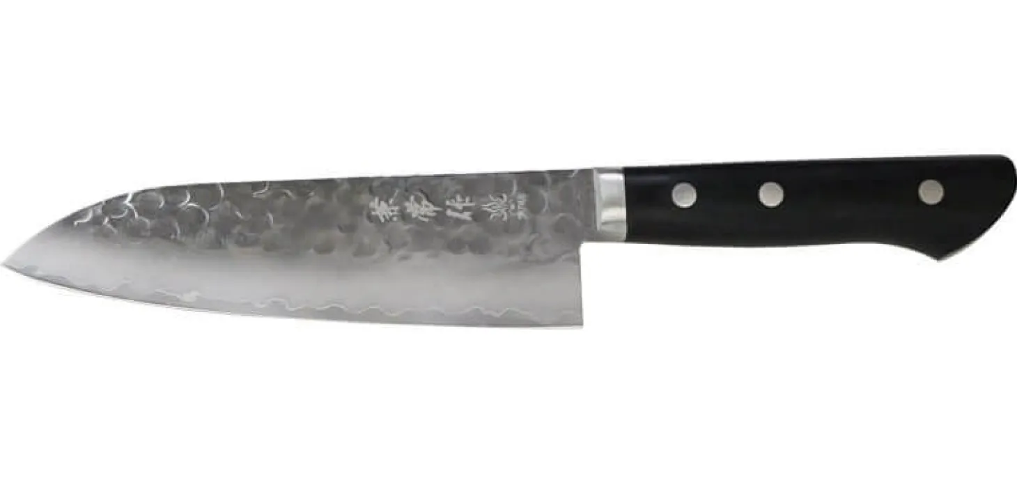 Couteau santoku 16,5cm Japan Kanetsune acier VG1 martelé