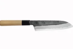 Couteau santoku 18cm japonais artisanal Sakai Kikumori Kikuzuki Kuro