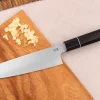 Couteau santoku 19,5cm japonais artisanal Sukenari ZDP-189 San Maï manche en ébène