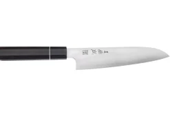 Couteau santoku 19,5cm japonais artisanal Sukenari ZDP-189 San Maï manche en ébène