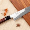 Couteau santoku 19,5cm japonais artisanal Sukenari SG2 damas