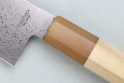 Couteau santoku 18cm japonais artisanal Toshitaka Suminagashi SG2 Damas