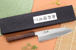 Couteau santoku 16,5cm japonais artisanal Yuzo Enju Damas 440C