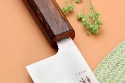 Couteau santoku 16,5cm japonais artisanal Yuzo Enju Damas 440C