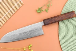 Couteau santoku 16,5cm japonais artisanal Yuzo Enju Damas 440C