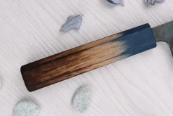 Couteau santoku 16,5cm japonais artisanal Yoshihiro Rugged Black