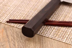Couteau santoku 18cm japonais artisanal Hatsukokoro Ginsou Damas manche en ébène