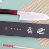 Couteau santoku 16cm japonais artisanal Nakamura Kaishin Ginsan Damas