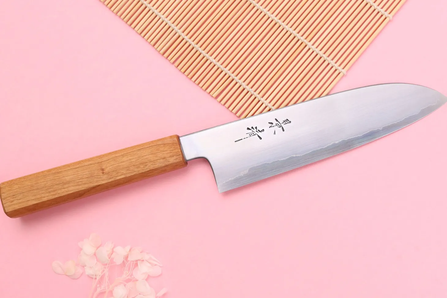 Couteau santoku 18cm japonais artisanal Kagekiyo Sakura Ginsan