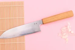 Couteau santoku 18cm japonais artisanal Kagekiyo Sakura Ginsan