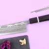 Couteau santoku 16,5cm japonais artisanal Yuzo Kanko Damas SG2