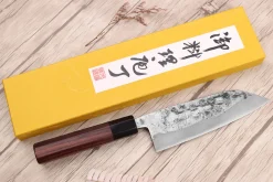 Couteau santoku 16,5cm japonais artisanal Yoshimune par Kawamura WS2 poli