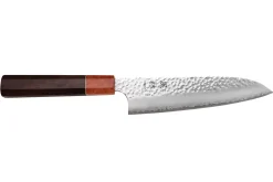 Couteau santoku 17cm japonais artisanal Yuzo Akira Tsuchime VG10