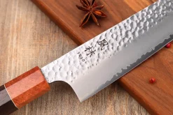 Couteau santoku 17cm japonais artisanal Yuzo Akira Tsuchime VG10