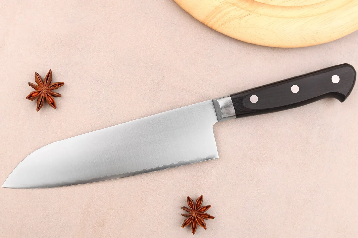 Couteau santoku 16,5cm japonais artisanal Takamura VG10 Poli