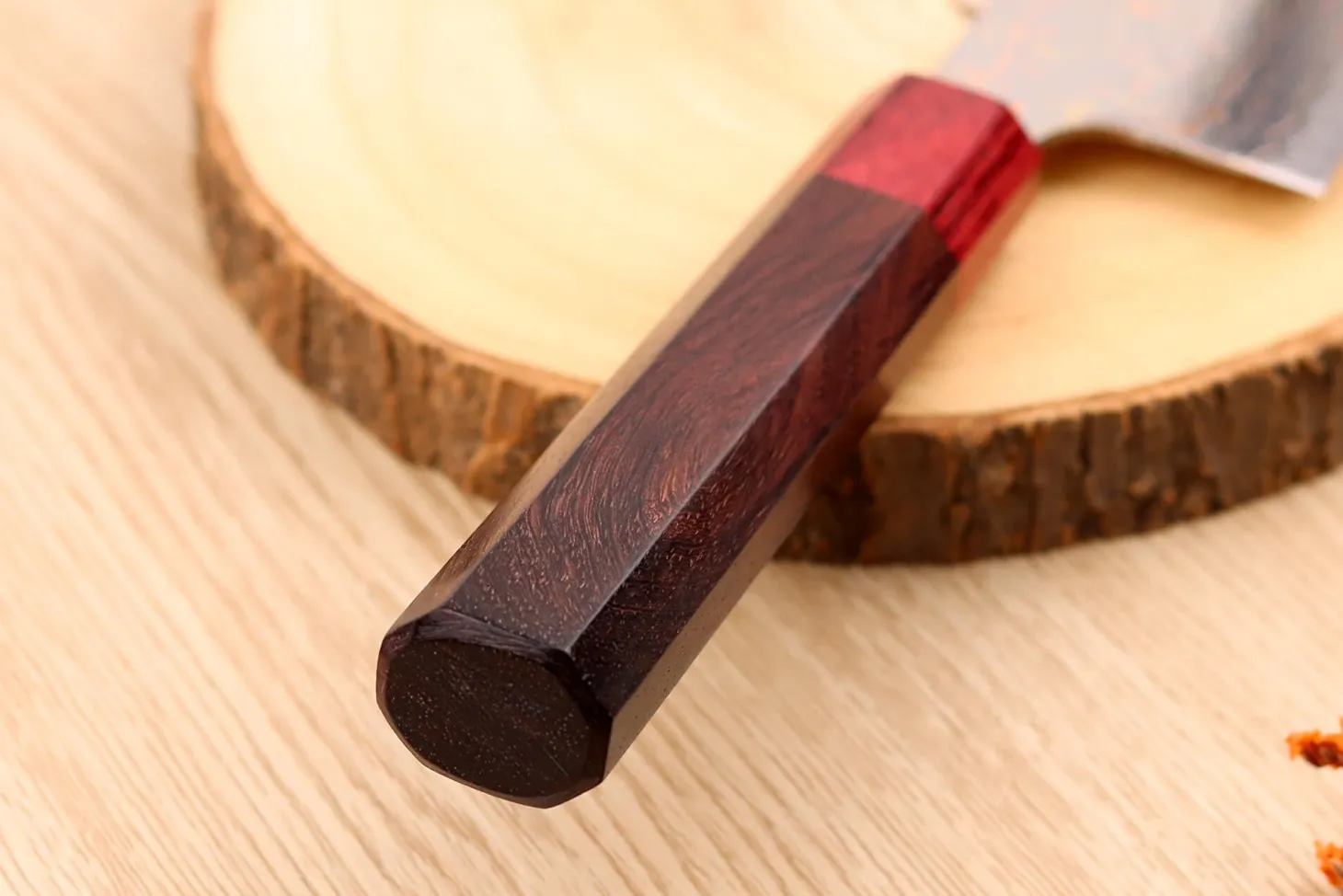 Couteau santoku 16,5cm japonais artisanal Takeshi Saji VG10 Rainbow