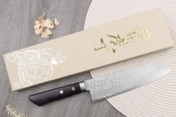 Couteau santoku 16,5cm japonais artisanal Masutani VG10 Damas