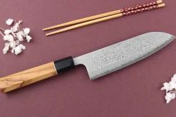 Couteau santoku 16,5cm japonais artisanal Yuzo Damas VG10