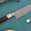 Couteau santoku 16,5cm japonais artisanal Takeshi Saji VG10 Gold