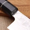 Couteau santoku 19,5cm japonais artisanal Sukenari ZDP-189 damas manche en ébène