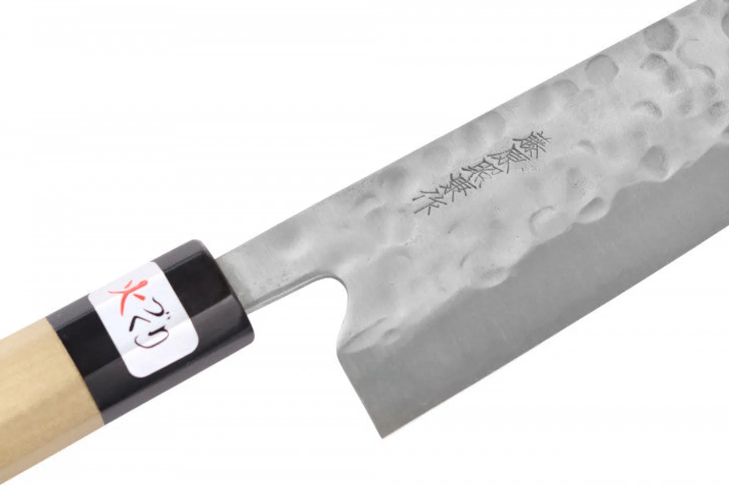 Couteau santoku 18cm japonais artisanal Fujiwara Maboroshi manche en magnolia