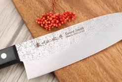 Couteau santoku 17cm japonais Satake Cutlery Nashiji
