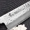 Couteau santoku 17cm japonais Sakai Takayuki Kashi Urushi VG10 damas