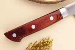 Couteau santoku 17cm japonais Satake Cutlery Brown Pakkawood