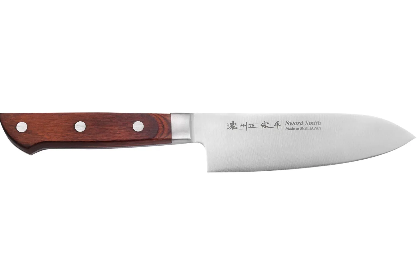 Couteau santoku 15cm japonais Satake Cutlery Brown Pakkawood
