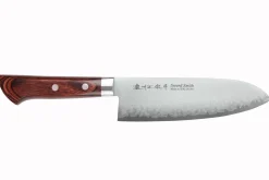 Couteau santoku 17cm japonais Satake Cutlery Brown Pakkawood VG10 San Maï