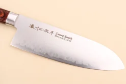 Couteau santoku 17cm japonais Satake Cutlery Brown Pakkawood VG10 San Maï