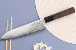 Couteau santoku 18cm japonais Sakai Takayuki Ginga damas