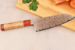 Couteau santoku 18cm Sayuto Érable Damas 12Cr