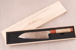 Couteau santoku 18cm Sayuto Érable Damas 12Cr