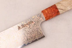 Couteau santoku 18cm Sayuto Érable Damas 12Cr