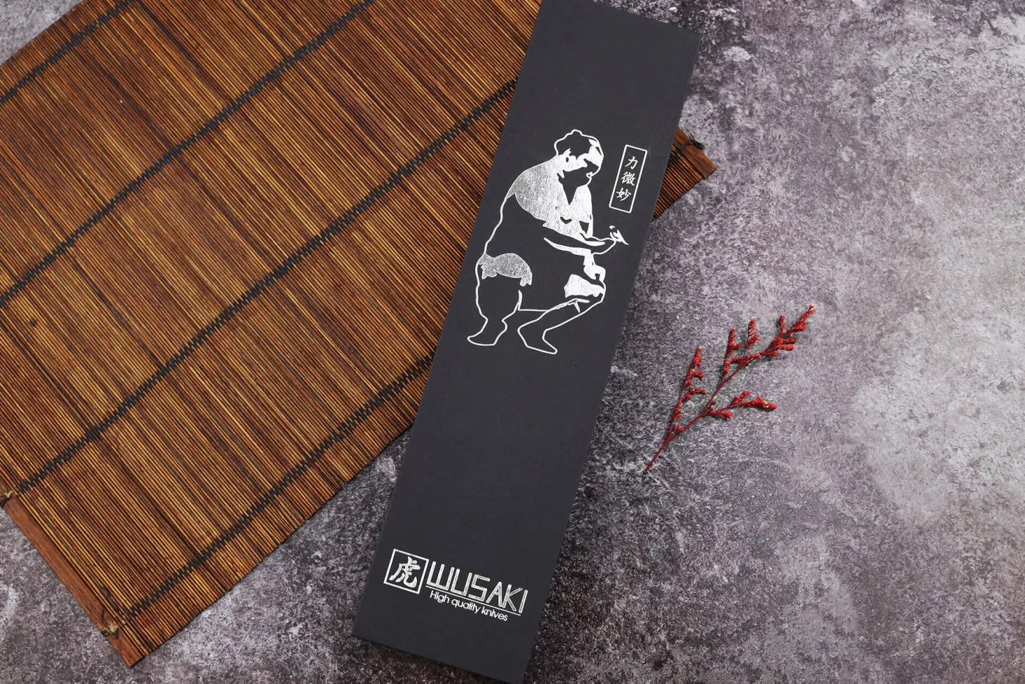 Couteau santoku 18cm Wusaki Fujiko 10CR damas
