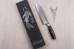 Couteau santoku 18cm Wusaki Fujiko Black 10CR