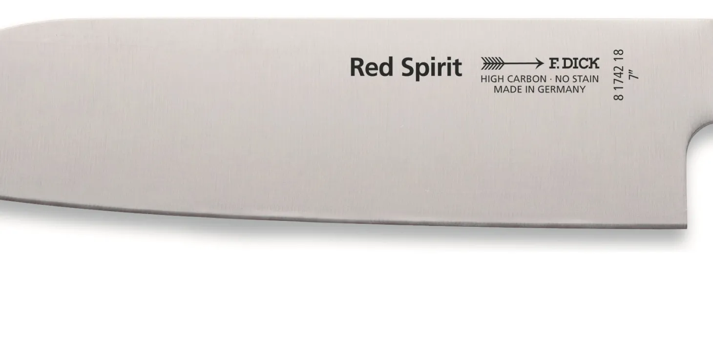 Couteau santoku DICK Red Spirit acier inoxydable 18cm manche rouge
