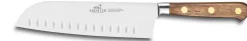 Couteau santoku forgé Sabatier Perigord lame 18cm manche en noyer