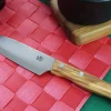 Couteau santoku Gehring Look lame 11cm damas 65 couches manche olivier