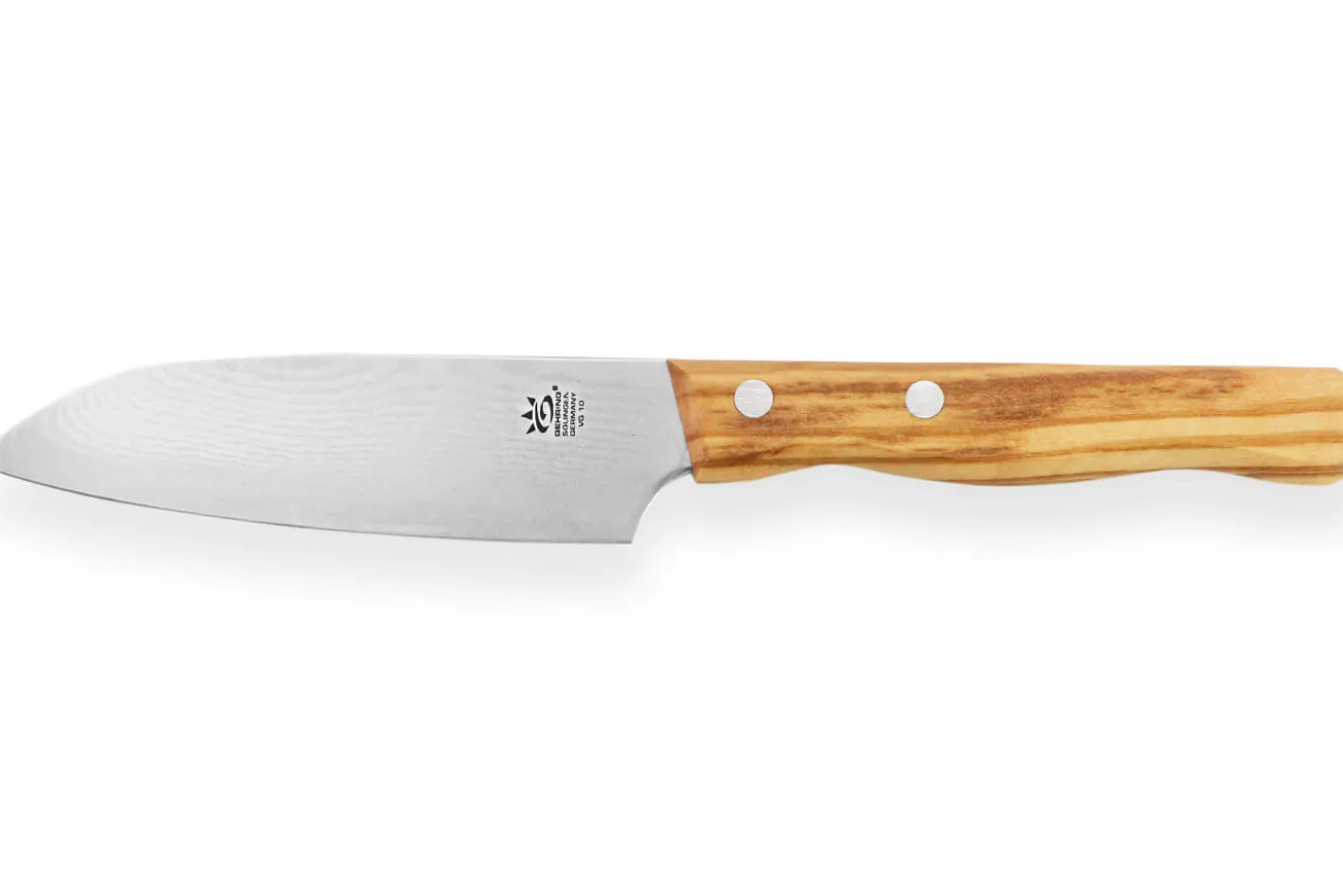 Couteau santoku Gehring Look lame 11cm damas 65 couches manche olivier